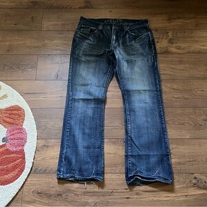 Baggy Y2K 2000s Helix Flare Bootleg Cross Style Jeans 36x34